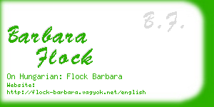 barbara flock business card